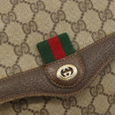 GUCCI GG Supreme Web Sherry Line Bag PVC Beige Gold 904 02 084 Auth 190926-17
