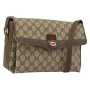 GUCCI GG Supreme Web Sherry Line Bag PVC Beige Gold 904 02 084 Auth 190926-1