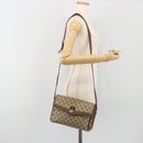 GUCCI GG Supreme Web Sherry Line Bag PVC Beige Gold 904 02 084 Auth 190926-26