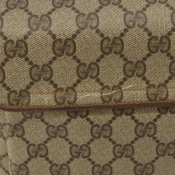 GUCCI GG Supreme Web Sherry Line Bag PVC Beige Gold 904 02 084 Auth 190926