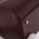CARTIER Must Line Hand Bag Leather Bordeaux Gold Auth 190929-9