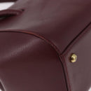 CARTIER Must Line Hand Bag Leather Bordeaux Gold Auth 190929-15