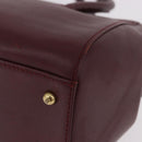 CARTIER Must Line Hand Bag Leather Bordeaux Gold Auth 190929-16