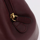 CARTIER Must Line Hand Bag Leather Bordeaux Gold Auth 190929-10