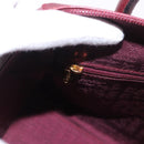 CARTIER Must Line Hand Bag Leather Bordeaux Gold Auth 190929-20