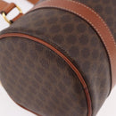 CELINE Macadam Canvas Hand Bag PVC Leather Brown Gold Auth 190930A-14