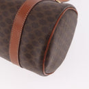 CELINE Macadam Canvas Hand Bag PVC Leather Brown Gold Auth 190930A-17