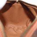 CELINE Macadam Canvas Hand Bag PVC Leather Brown Gold Auth 190930A-20