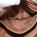 CELINE Macadam Canvas Hand Bag PVC Leather Brown Gold Auth 190930A-11