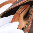 CELINE Macadam Canvas Hand Bag PVC Leather Brown Gold Auth 190930A-12