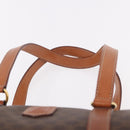 CELINE Macadam Canvas Hand Bag PVC Leather Brown Gold Auth 190930A-8