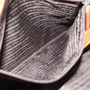 PRADA Boston Bag Canvas Brown Silver Auth 190935A-22