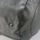Chloe Mr Paddington Boston Bag Leather Silver Auth 190937A-15