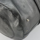 Chloe Mr Paddington Boston Bag Leather Silver Auth 190937A-16