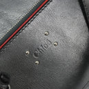 Chloe Mr Paddington Boston Bag Leather Silver Auth 190937A-18