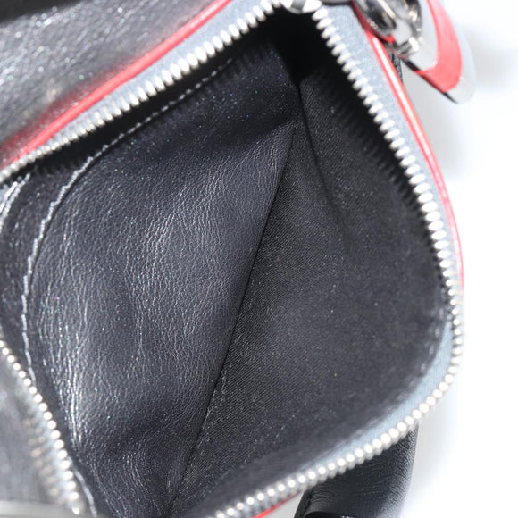 Chloe Mr Paddington Boston Bag Leather Silver Auth 190937A