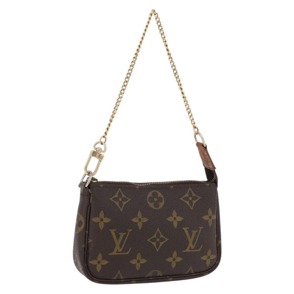 LOUIS VUITTON Monogram Mini Pochette Accessoires Pouch N41667 LV Auth 190940A
