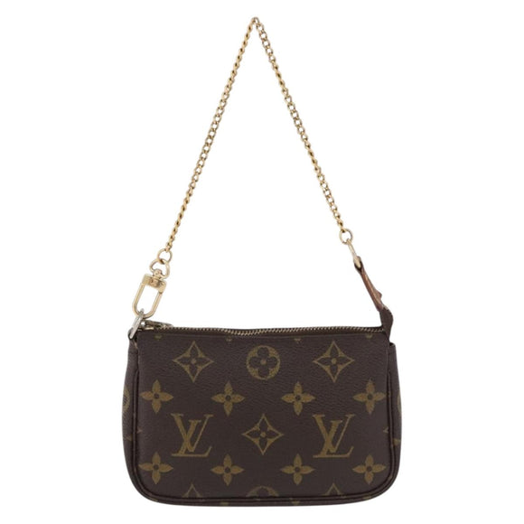 LOUIS VUITTON Monogram Mini Pochette Accessoires Pouch N41667 LV Auth 190940A