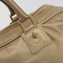 LOEWE Anagram Amazona 36 Hand Bag Leather Gold Auth 190941-17