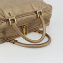 LOEWE Anagram Amazona 36 Hand Bag Leather Gold Auth 190941-7
