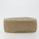 LOEWE Anagram Amazona 36 Hand Bag Leather Gold Auth 190941-5