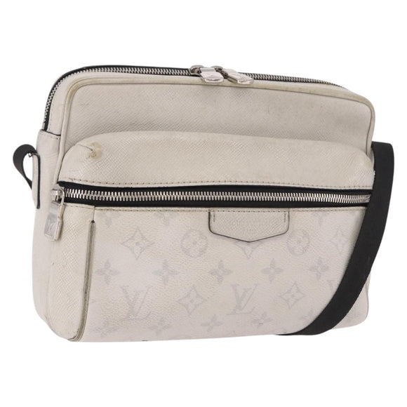 LOUIS VUITTON Tiger Lama Monogram Alpha Messenger Bag White M31069 Auth 190942
