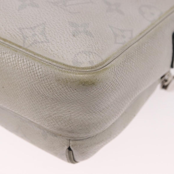 LOUIS VUITTON Tiger Lama Monogram Alpha Messenger Bag White M31069 Auth 190942