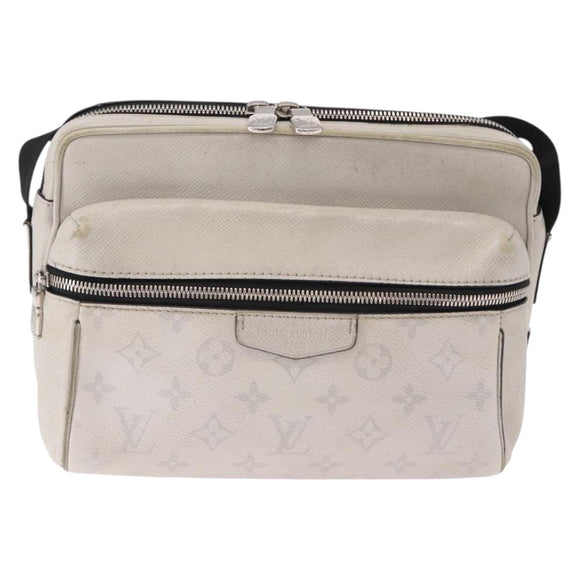 LOUIS VUITTON Tiger Lama Monogram Alpha Messenger Bag White M31069 Auth 190942