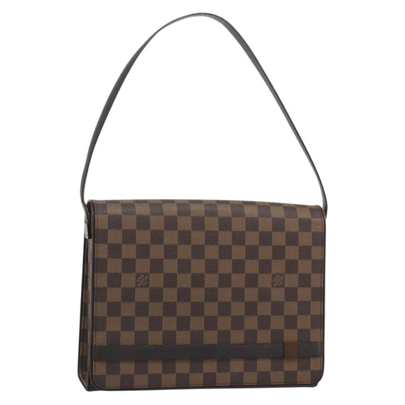 LOUIS VUITTON Damier Ebene Tribeca Ron Shoulder Bag N51160 LV Auth 190944
