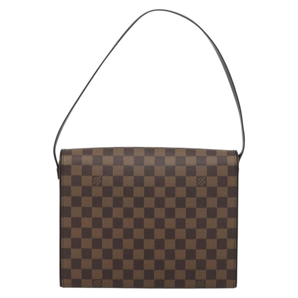 LOUIS VUITTON Damier Ebene Tribeca Ron Shoulder Bag N51160 LV Auth 190944