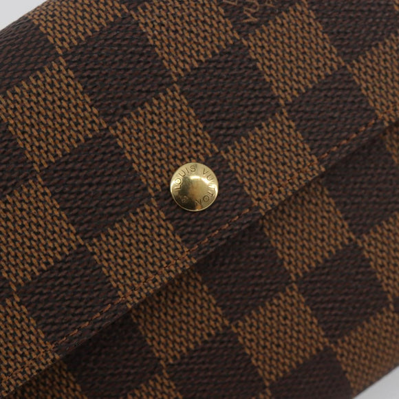 LOUIS VUITTON Damier Ebene Porte Tresor Etui Papie Wallet N61202 LV Auth 190945A