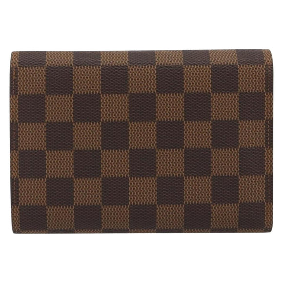 LOUIS VUITTON Damier Ebene Porte Tresor Etui Papie Wallet N61202 LV Auth 190945A