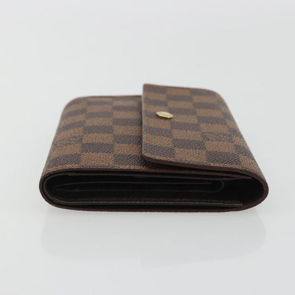 LOUIS VUITTON Damier Ebene Porte Tresor Etui Papie Wallet N61202 LV Auth 190945A