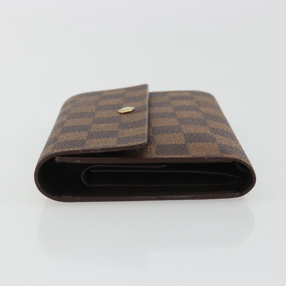LOUIS VUITTON Damier Ebene Porte Tresor Etui Papie Wallet N61202 LV Auth 190945A