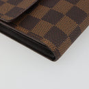 LOUIS VUITTON Damier Ebene Porte Tresor Etui Papie Wallet N61202 LV Auth 190945A-14