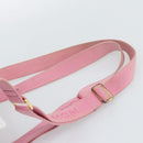 MCM Vicetos Logogram Studs Backpack Leather Pink Gold Auth 190946-10