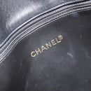 CHANEL COCO Mark Tote Bag Leather Black Gold CC Auth 190947SAV-17