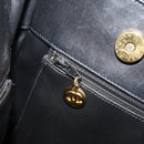 CHANEL COCO Mark Tote Bag Leather Black Gold CC Auth 190947SAV-20