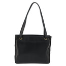 CHANEL COCO Mark Tote Bag Leather Black Gold CC Auth 190947SAV-2