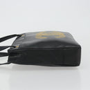 CHANEL COCO Mark Tote Bag Leather Black Gold CC Auth 190947SAV-4