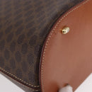CELINE Macadam Hand Bag PVC Leather Brown Gold Auth 190952A-9
