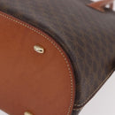 CELINE Macadam Hand Bag PVC Leather Brown Gold Auth 190952A-14