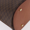 CELINE Macadam Hand Bag PVC Leather Brown Gold Auth 190952A-15