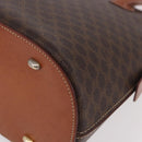 CELINE Macadam Hand Bag PVC Leather Brown Gold Auth 190952A-16