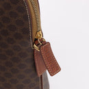CELINE Macadam Hand Bag PVC Leather Brown Gold Auth 190952A-10