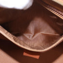 CELINE Macadam Hand Bag PVC Leather Brown Gold Auth 190952A-21