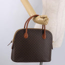 CELINE Macadam Hand Bag PVC Leather Brown Gold Auth 190952A-22