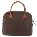 CELINE Macadam Hand Bag PVC Leather Brown Gold Auth 190952A-2
