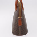 CELINE Macadam Hand Bag PVC Leather Brown Gold Auth 190952A-3