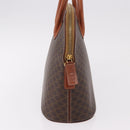 CELINE Macadam Hand Bag PVC Leather Brown Gold Auth 190952A-4